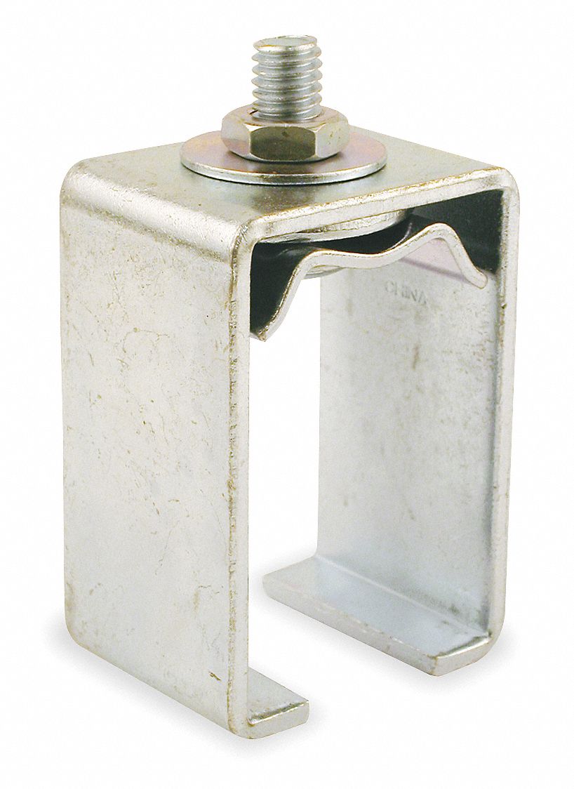 GRAINGER APPROVED Track Union Bracket, Single Box Rail Splice, Steel, Bright Zinc, 1 3/4 in