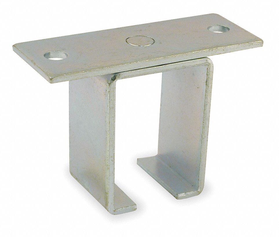 GRAINGER APPROVED Overhead Bracket, Single Box Rail, Steel, Bright Zinc