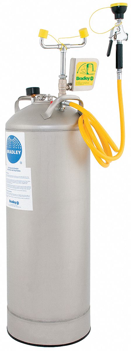 Eye Wash w/ Drench Hose10 gal. Capacity, Pop Off Covers