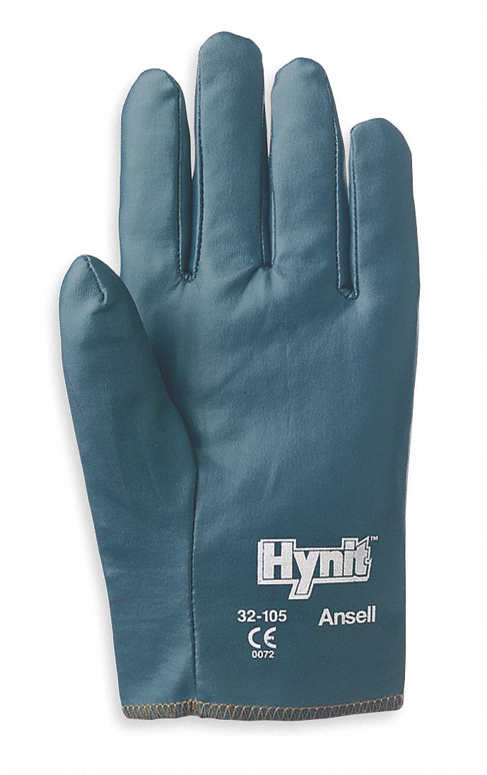 Canvas Gloves,Nitrile,M,Blue,PR