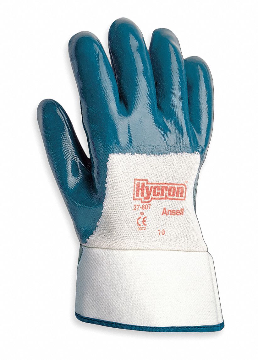 Coated Gloves,9/L,Blue,PR