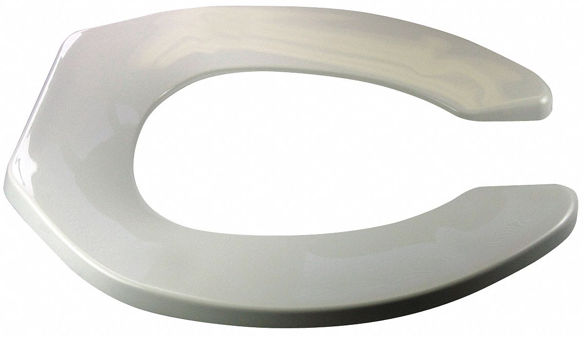 AMERICAN STANDARD Toilet Seat, Elongated, Without Cover, 18" Bolt to