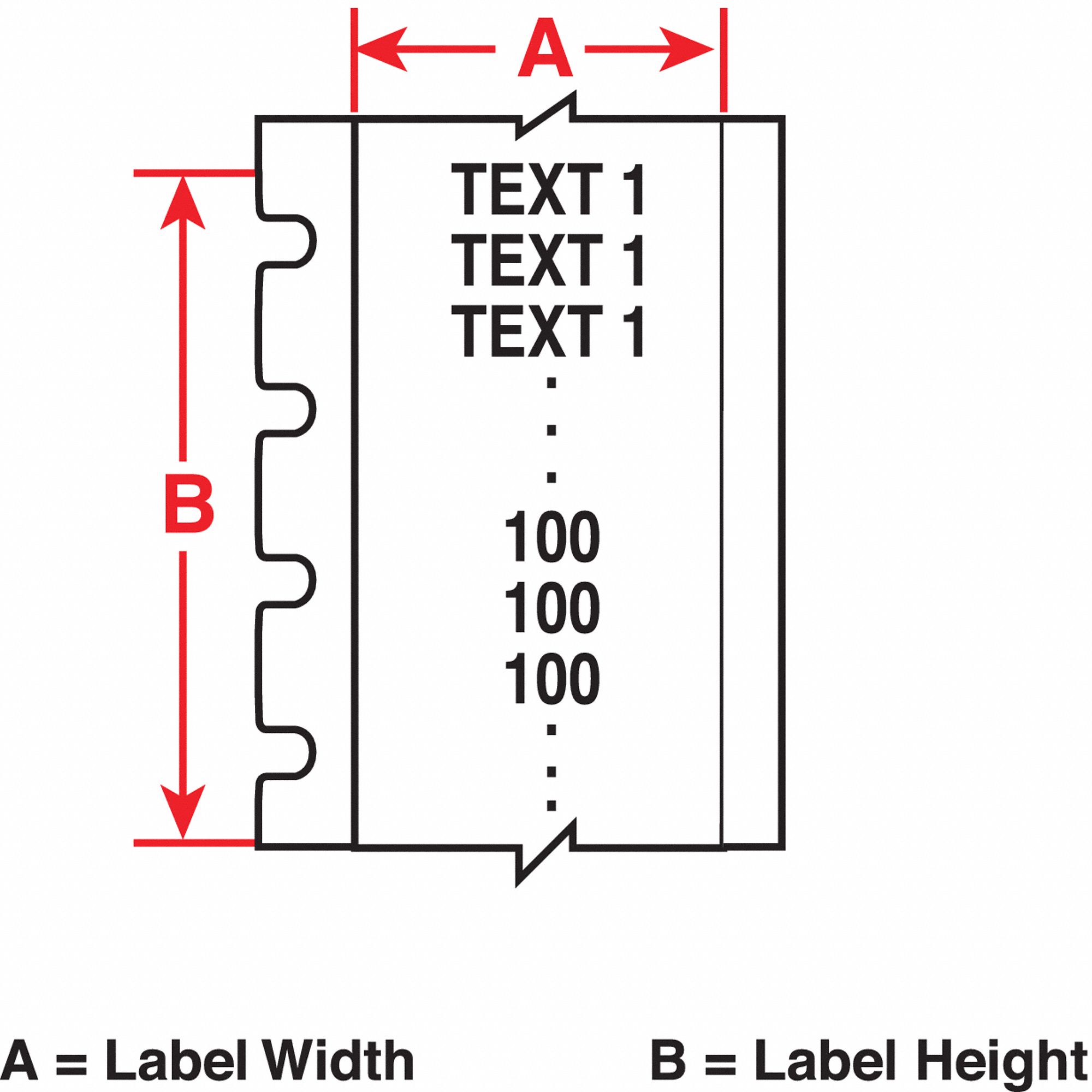 WhiteVinyl Cloth Terminal Block Markers Terminal Block Label Type, 30 ft. Length, 0.240