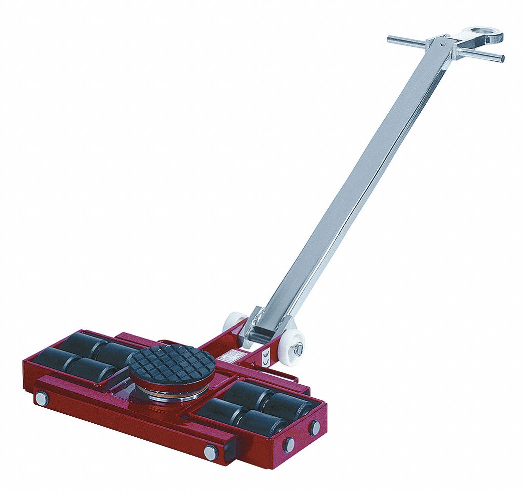 GKSPERFEKT Machine Dolly, 13,200 lb., Steel, Number of Rollers 8, 1 EA