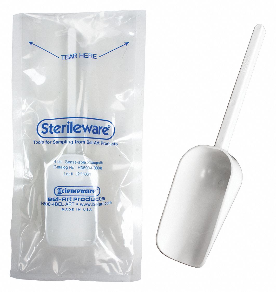 SP SCIENCEWARE Sterile Sampling Scoop, 125mL /4 oz. Capacity, 22.1cm, 8