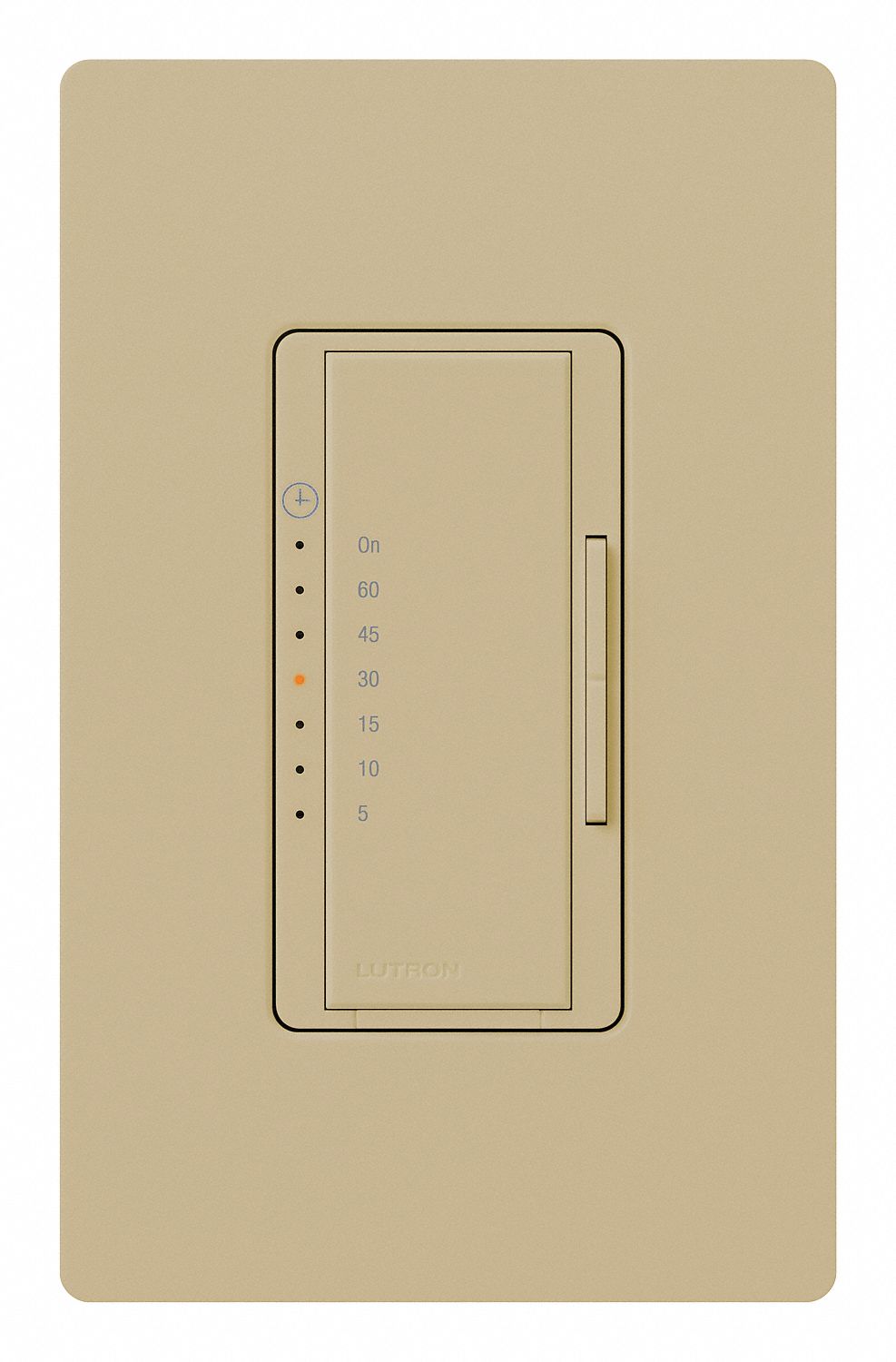 LUTRON 120VAC Electronic Countdown Timer, Max. On/Off Cycles1, Ivory