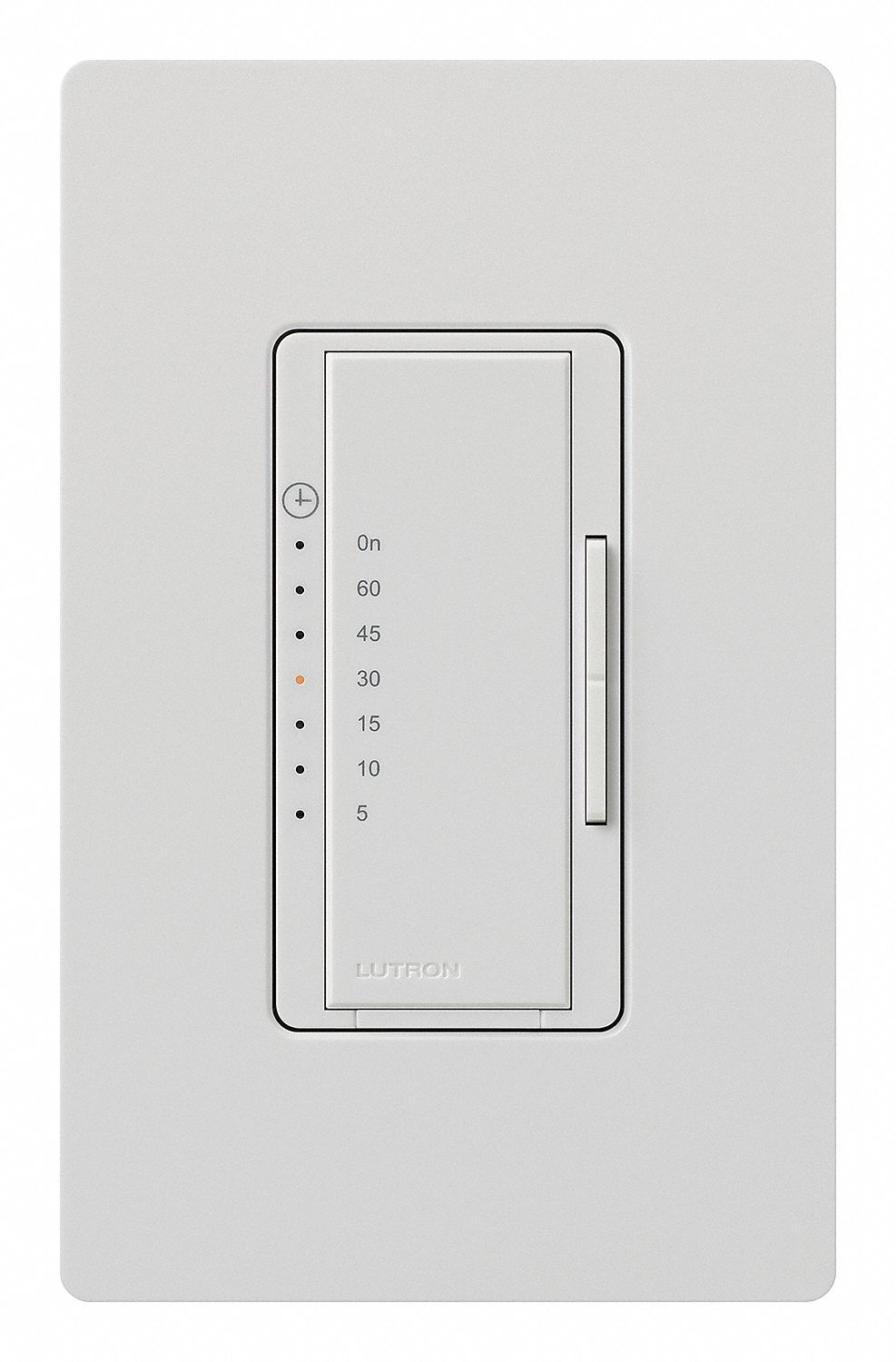LUTRON 120VAC Electronic Countdown Timer, Max. On/Off Cycles1, White