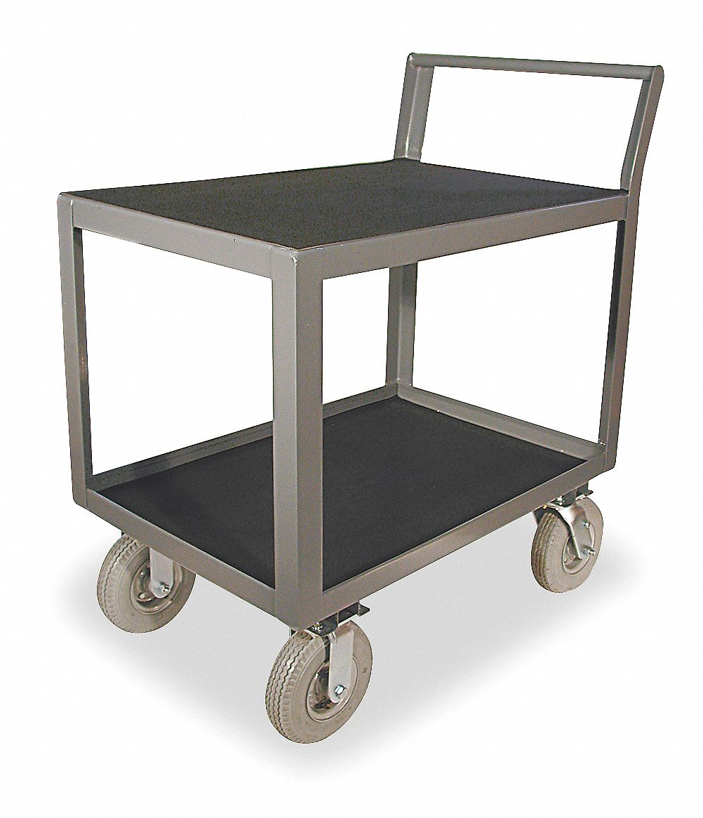 DAYTON Instrument Cart, Load Capacity 1200 lb, Number of Shelves 2
