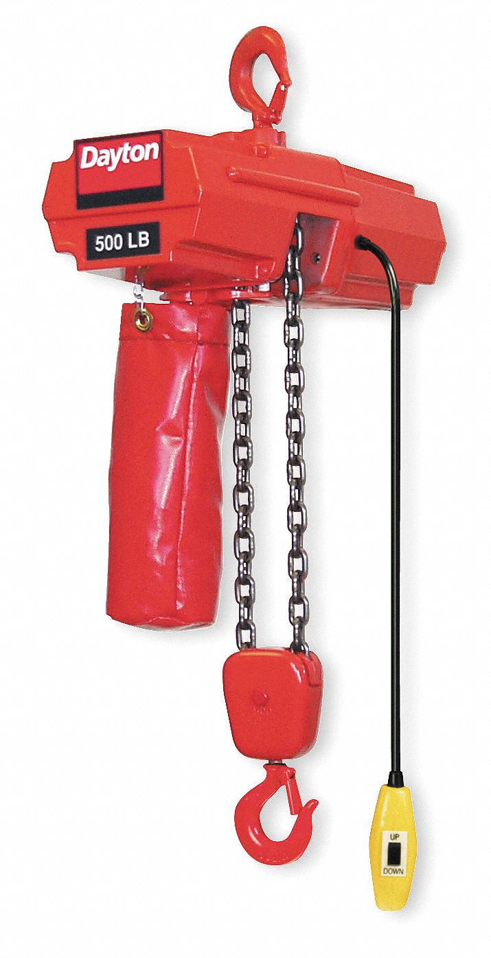 COFFING Electric Chain Hoist, 500 lb Load Capacity, 115V, 10 ft Hoist