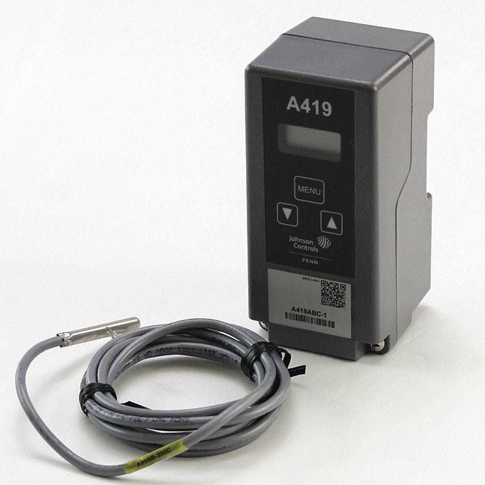 JOHNSON CONTROLS Temperature Control, 120 to 240V, SPDT, 30° to 212°F
