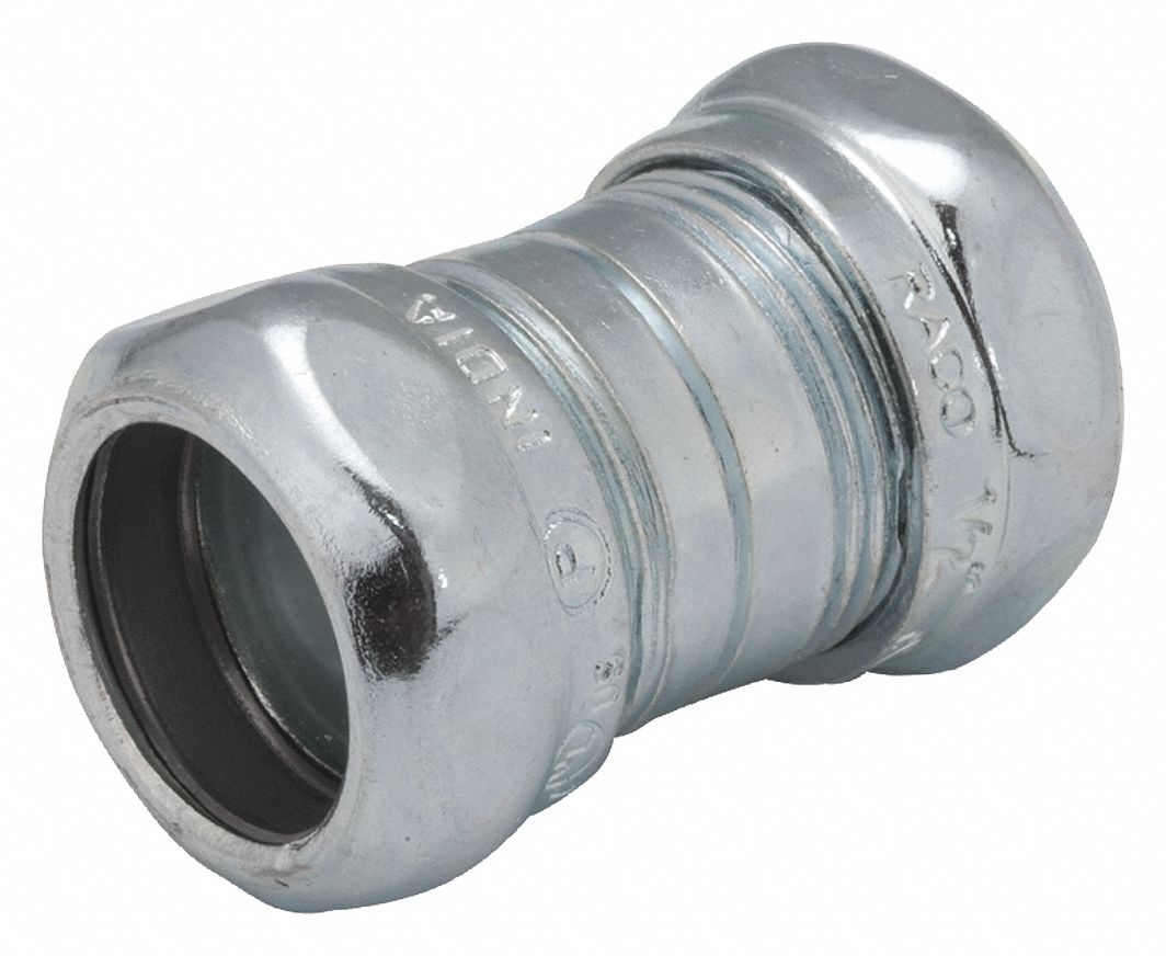 RACO 1/2" EMT Compression Coupling, 159/64" Overall Length 52AU67