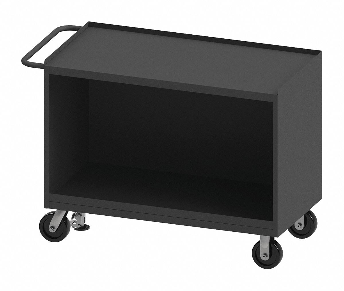 WESTWARD Steel Enclosed Utility Cart, 3600 lb. Load Capacity, Number of