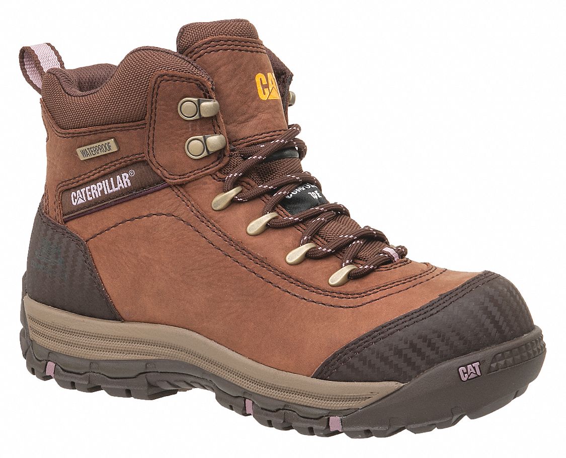 CAT 6 in Work Boot, 8, M, Women's, Brown, Composite Toe Type, 1 PR