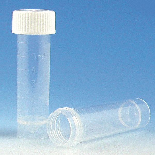 GLOBE SCIENTIFIC Plastic Test Tube 5 ML Polypropylene Sterile PK