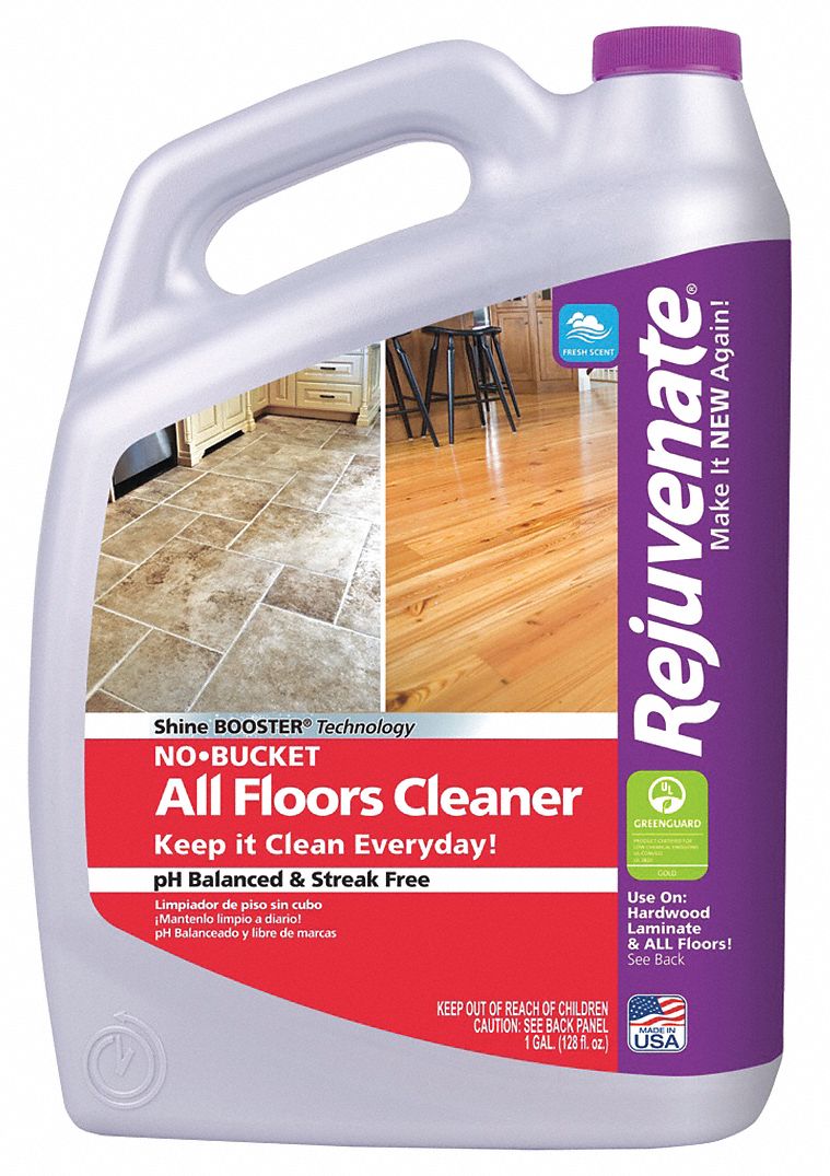 REJUVENATE Floor Cleaner, Liquid, 128 oz, Bottle, 128 oz RTU Yield per ...