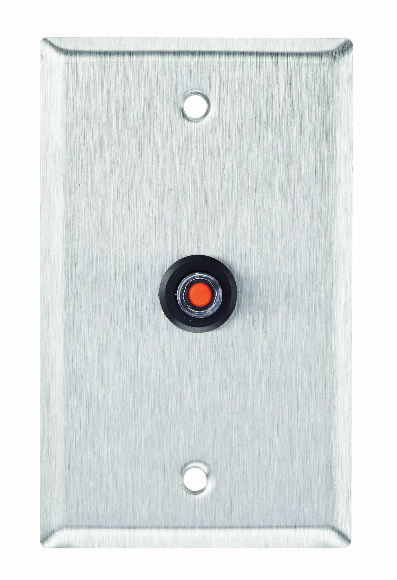 ALARM CONTROLS Wall Plate, Single Gang, Stainless Steel 52ND37RP44