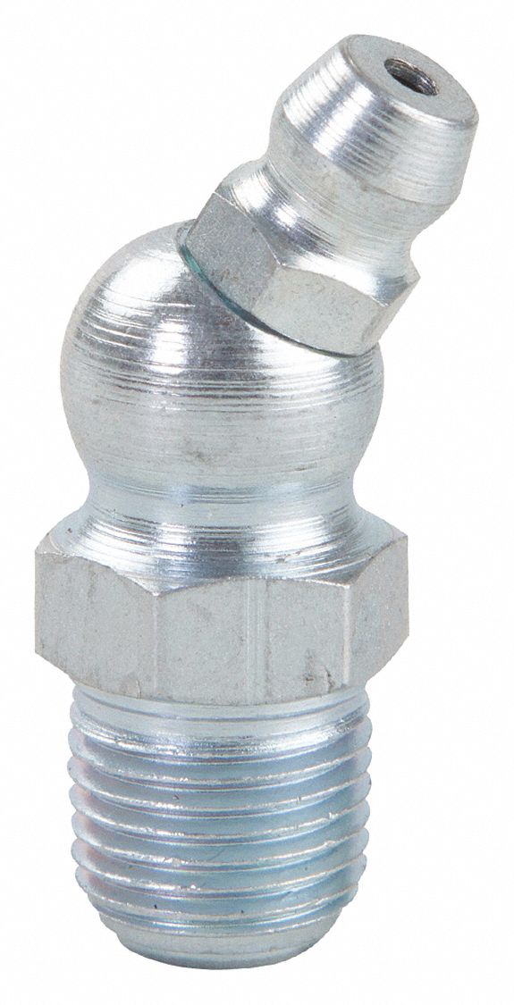 WESTWARD 1 8 27 NPTF 30 0 Head Angle Standard Grease Fitting Zinc