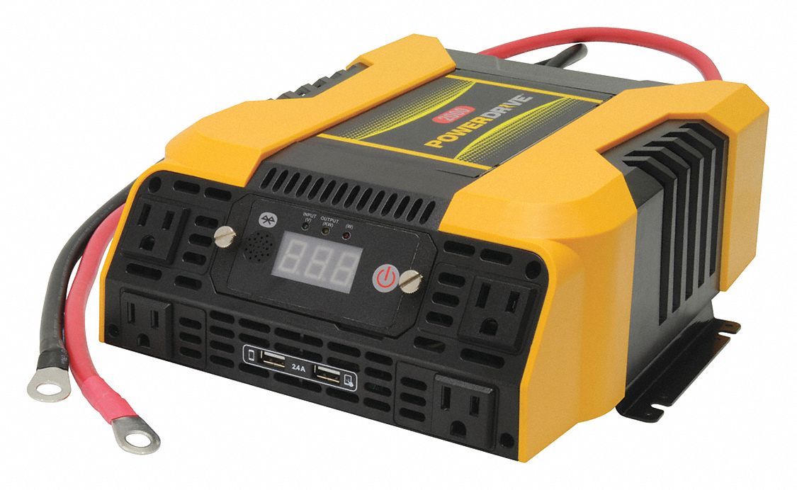 POWER DRIVE Inverter,115VAC,12.8VDC,2000W 52YF67PD2000 Grainger