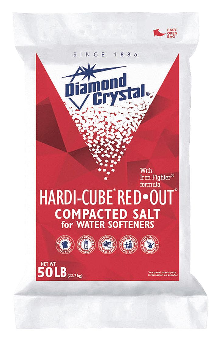 DIAMOND CRYSTAL 50 lb Water Softener Salt, Hardi-Cube Series, Tablet