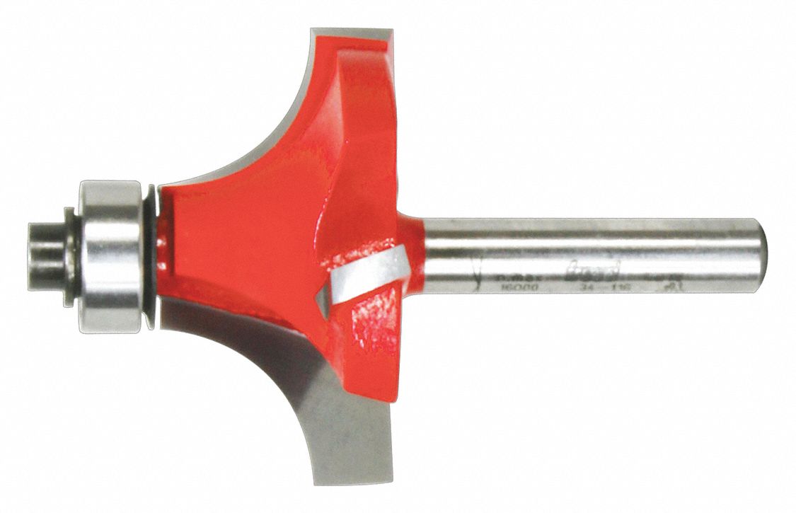 FREUD Roundover Cut Profile Router Bit, Carbide, 11/2" Cutter Dia. 53DJ2234116 Grainger