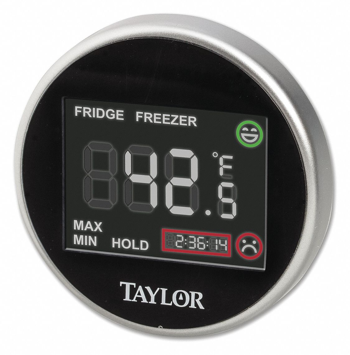 TAYLOR LCD Refrigerator/Freezer Thermometer, 40° to 176° Temp. Range
