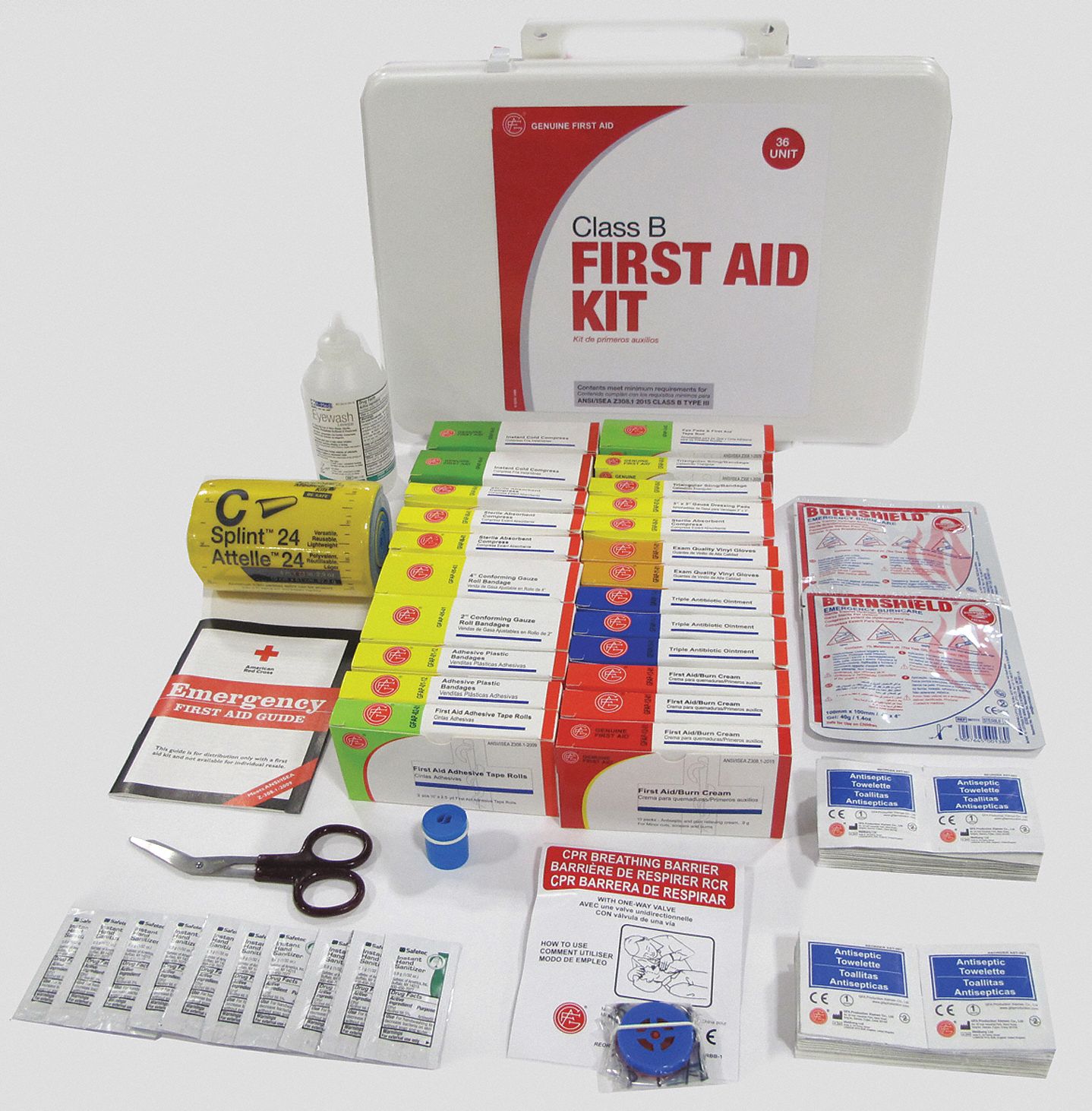 GRAINGER APPROVED First Aid Kit, Kit, Plastic, Industrial, 50 People