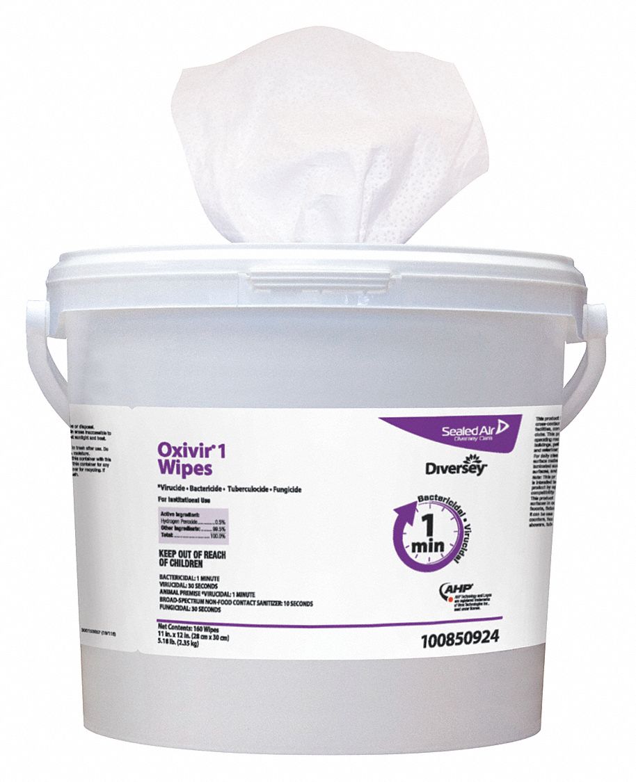 DIVERSEY Disinfecting and Sanitizing Wipes, Disinfecting Cleaning Wipes