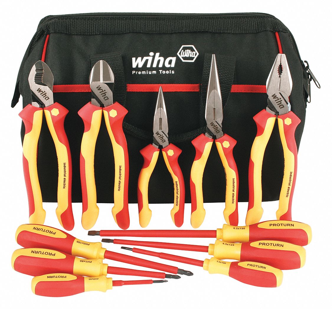 WIHA TOOLS 11PC Insulated Tool Set 53KG6332390 Grainger