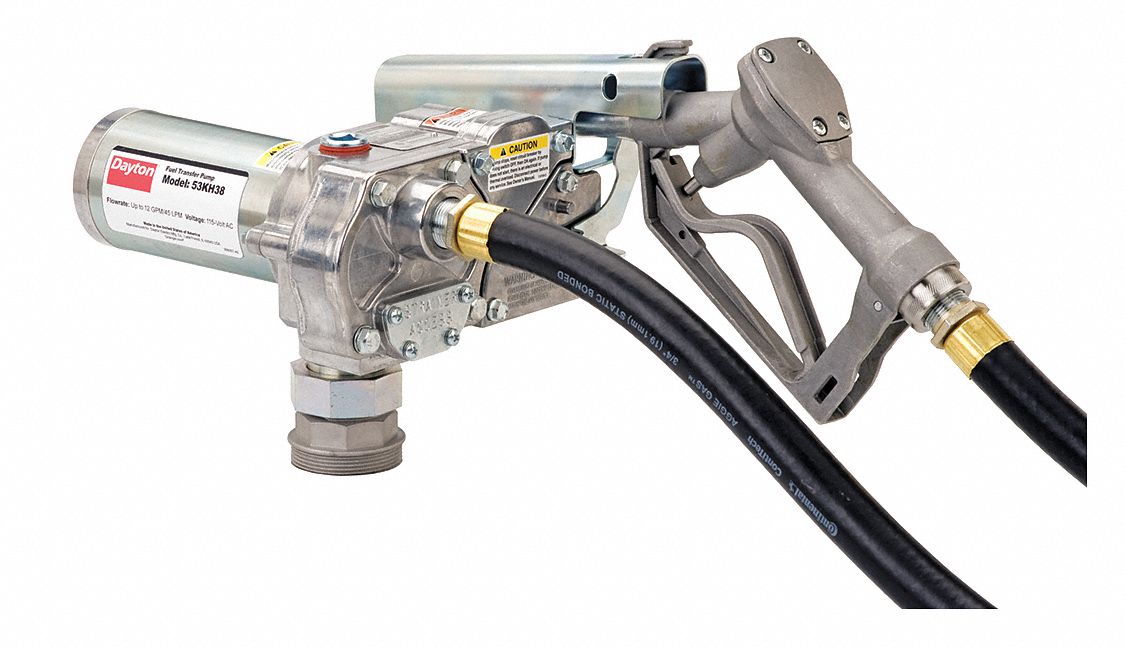 DAYTON Fuel Transfer Pump, 1/8 HP, 115VAC, 12 gpm 53KH3853KH38