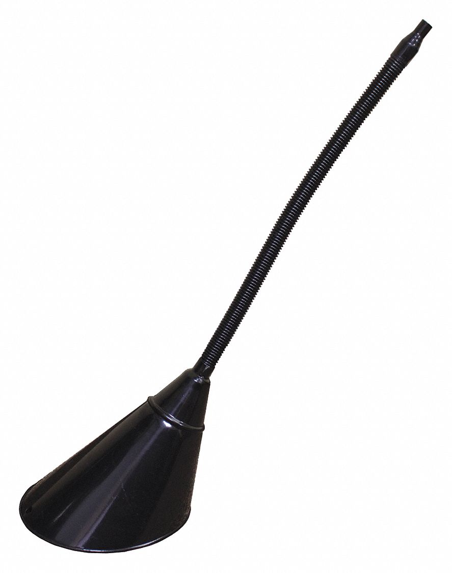 FUNNEL KING Funnel with Screen and Flexible Spout, Steel, 2 qt Total