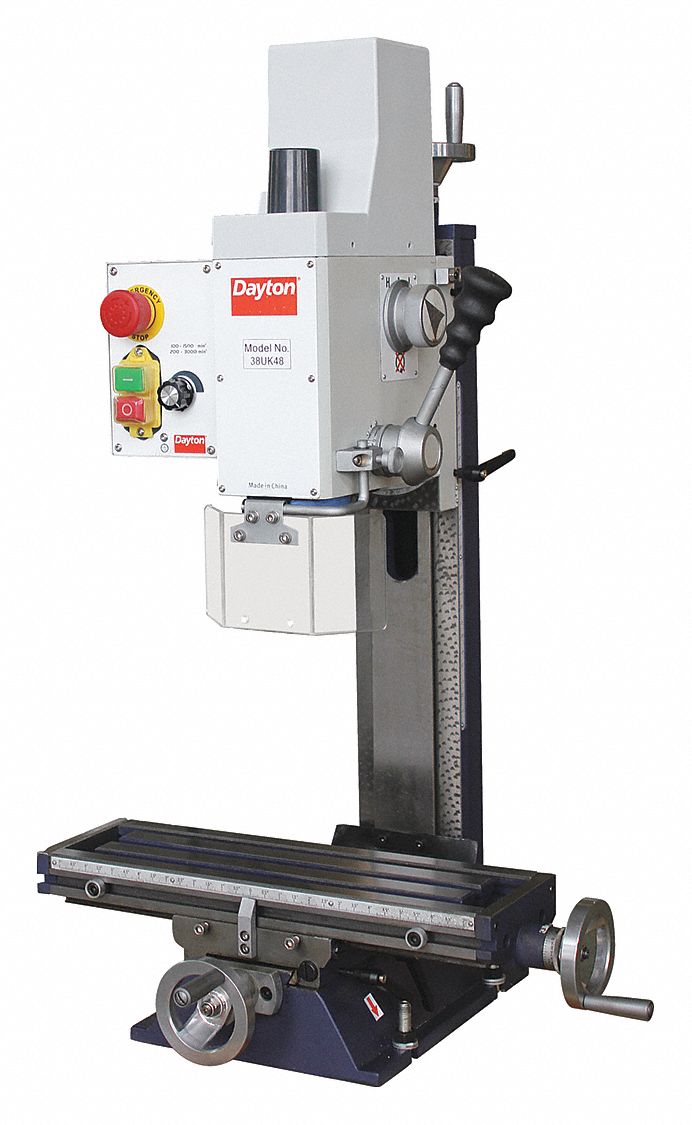 DAYTON Mill Drill Machine, Phase 1, Swing 13 1/2 in 53UH1953UH19