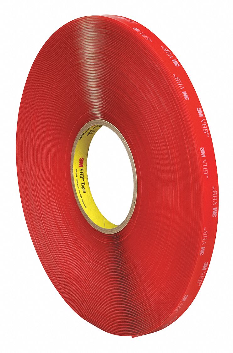 3M Urethane Foam Double Sided Foam Tape, Acrylic Adhesive, 1/16" Thick