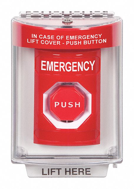 SAFETY TECHNOLOGY INTL 4 7 8 In Ht 3 3 16 In Dp Exit Push Button