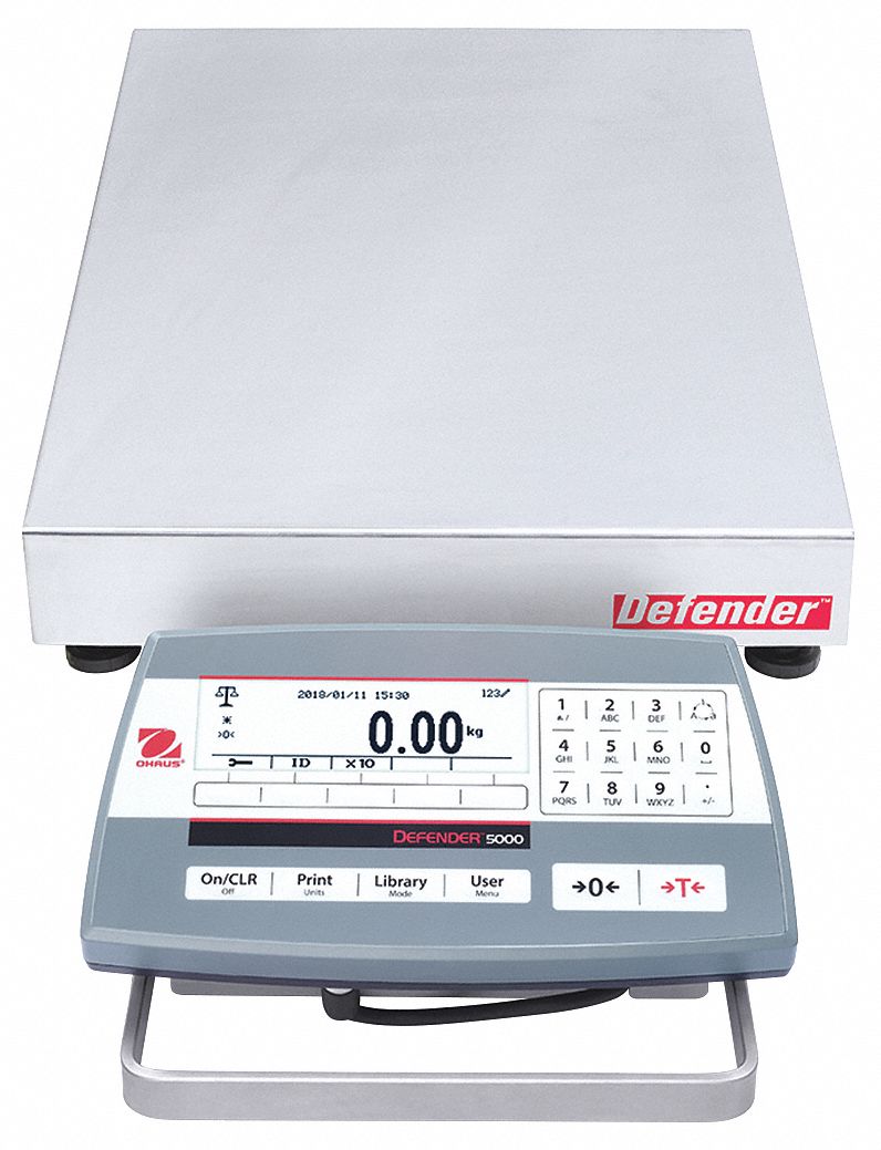 OHAUS 100 lb Digital LCD Platform Bench Scale with Remote Indicator