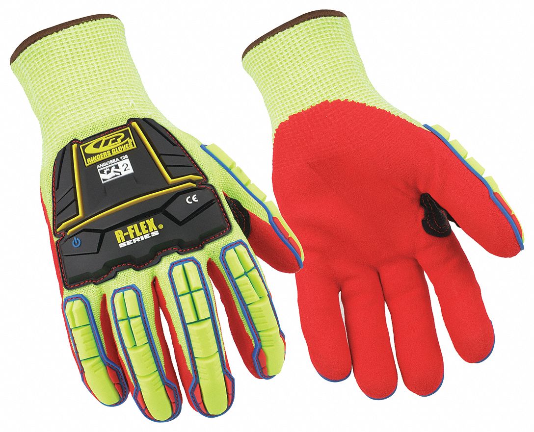 RINGERS GLOVES Impact Resistant Touchscreen Gloves, Nitrile Palm