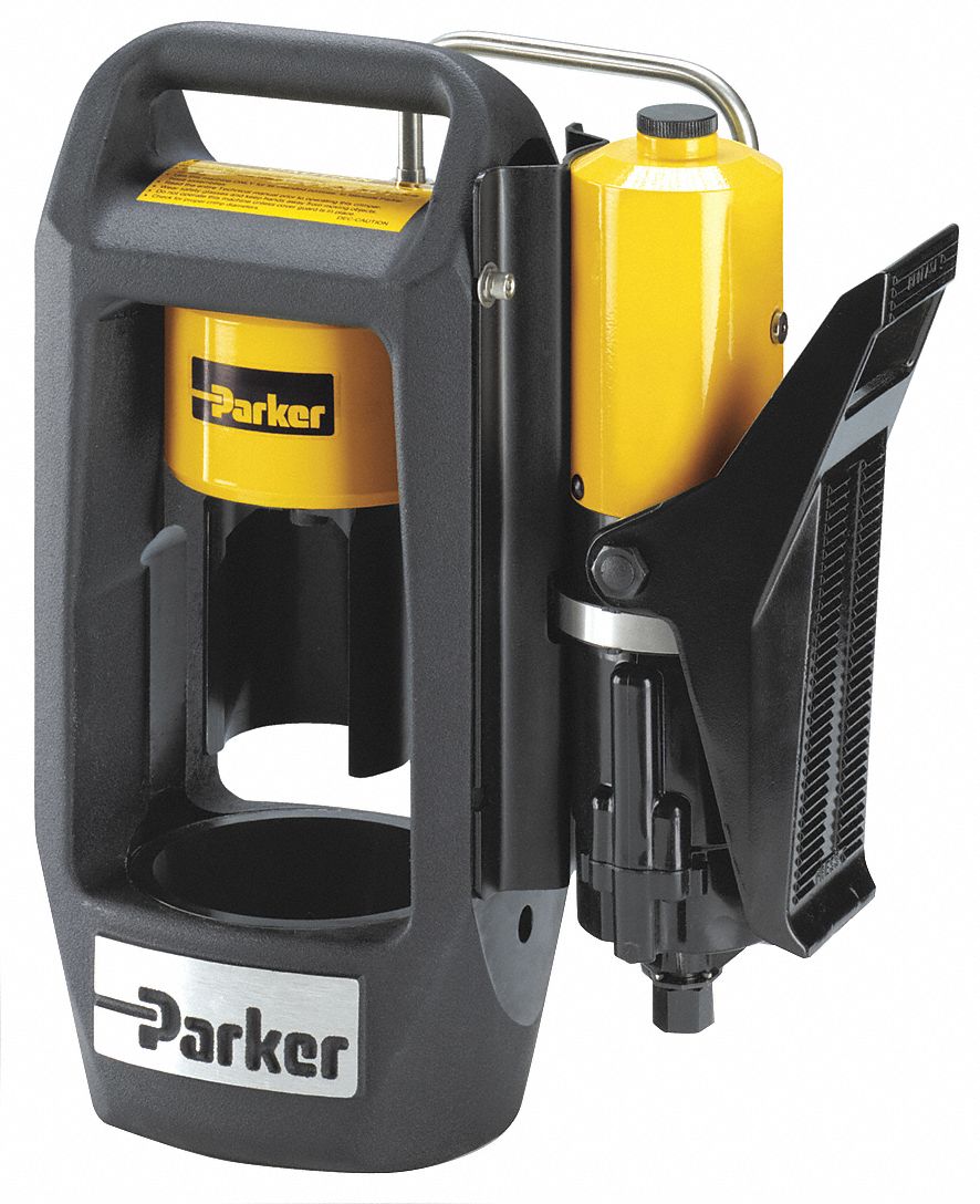 PARKER Bench Hose Crimping Machine, Air Over Hydraulic Pump, Capacity
