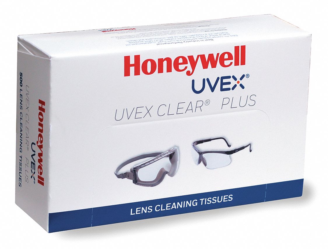 HONEYWELL UVEX Lens Cleaning Tissue 500 Wipe Count, Loose, Dry, 4 3/4