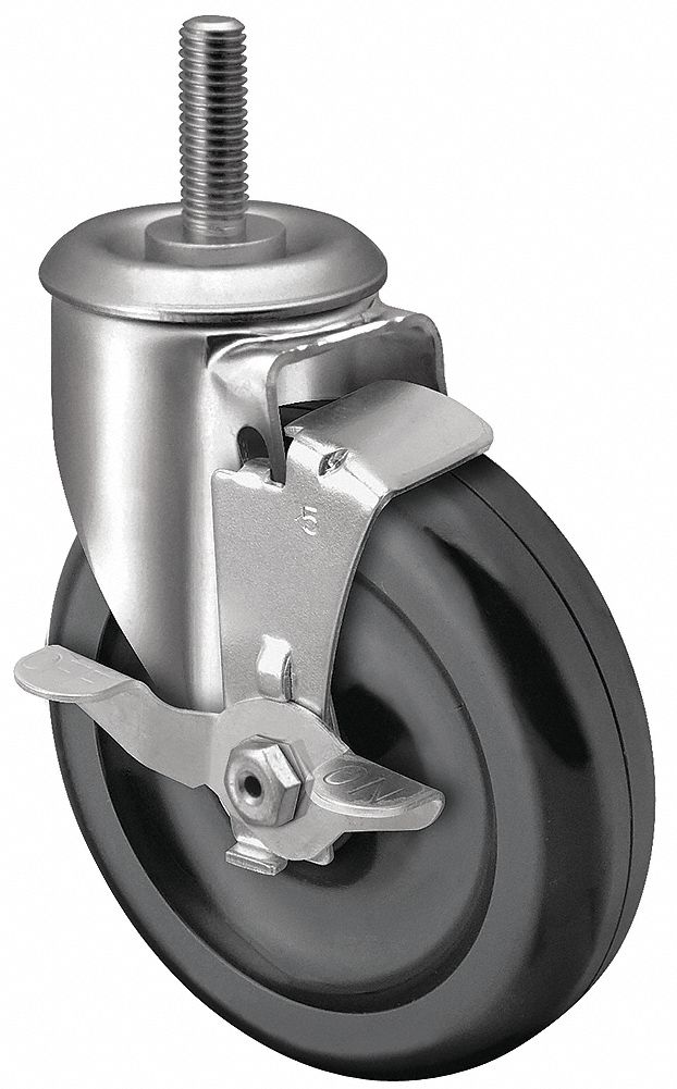 COLSON CASTER General Purpose Threaded Stem Caster, 4 in Wheel Dia