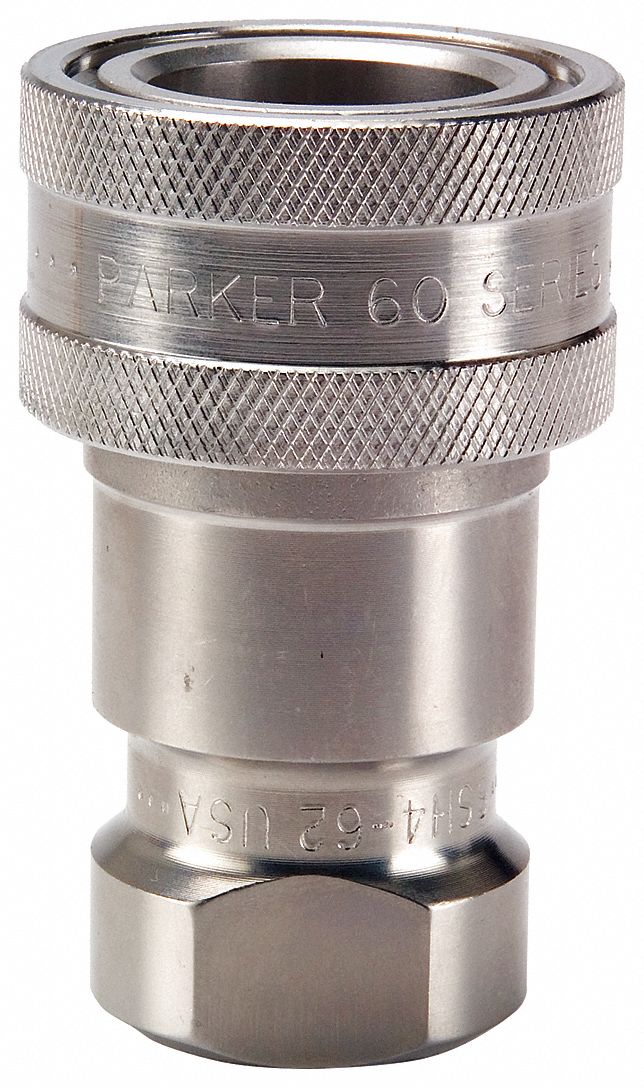 PARKER Hydraulic Quick Connect Hose Coupling, Socket, 60 Series, 316