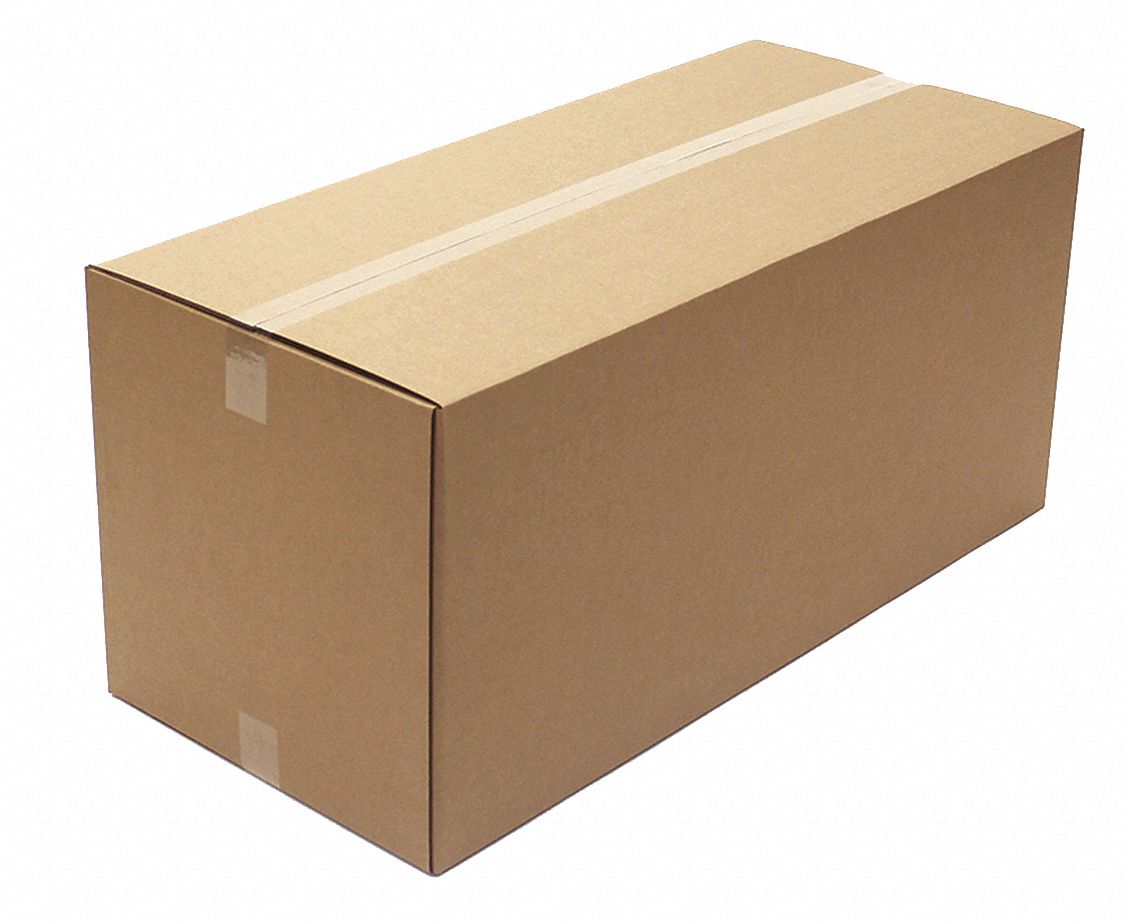 GRAINGER APPROVED Shipping Box, Long, Single Wall, 36x16x16 in Inside