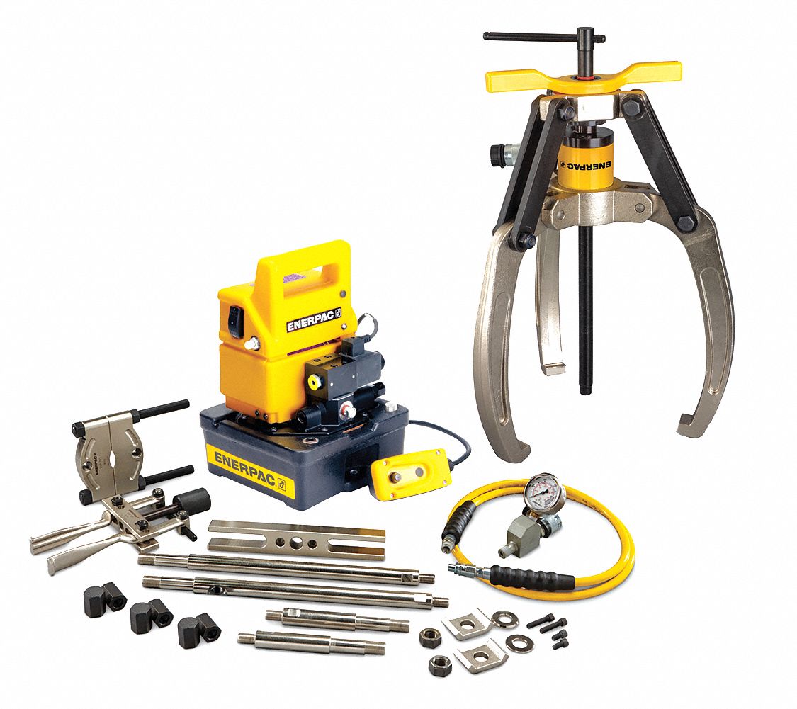 ENERPAC Hydraulic Puller Set, Cylinder Nominal Capacity 24 ton, Stroke