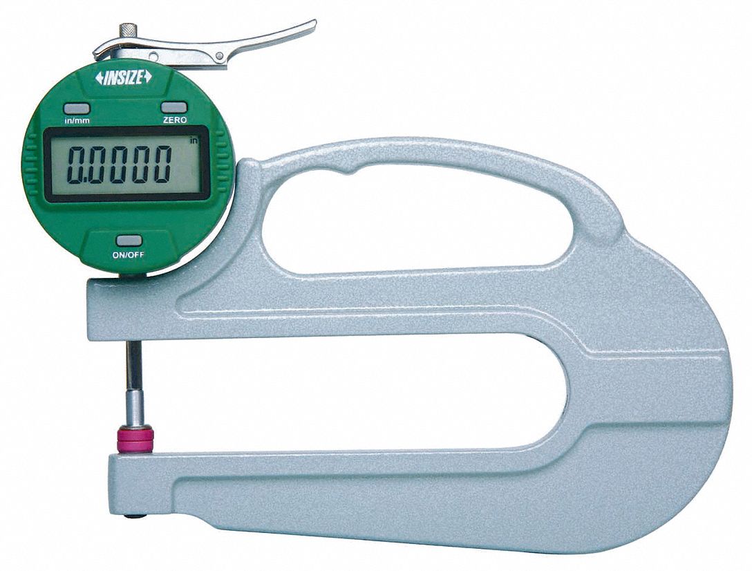 INSIZE Electronic Thickness Gage, 0 to 0.400 Range (In.), 0.0005
