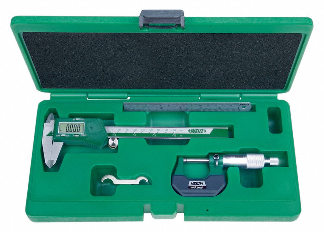 INSIZE Precision Measuring Tool Kit, Number of Pieces 3, Caliper Type
