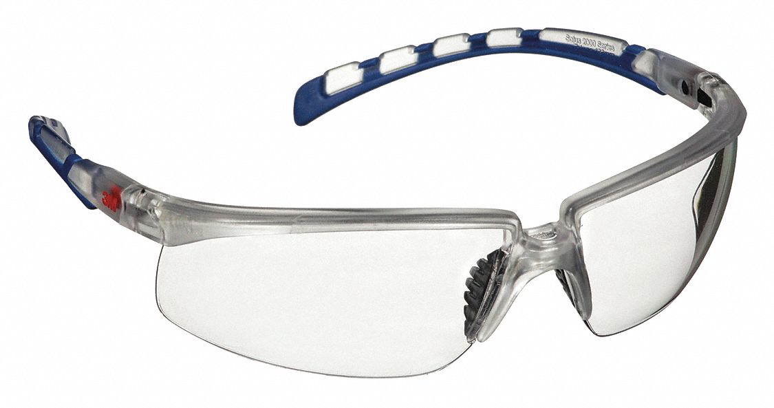 3m Safety Glasses Anti Fog Anti Scratch Wraparound Frame Half Frame Clear Blueclear 0738