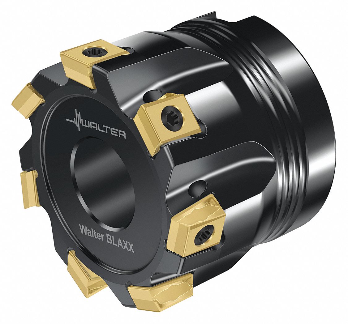 WALTER Indexable Face Mill, Max. Cutting Dia. 2.4800", Arbor Dia. 0.