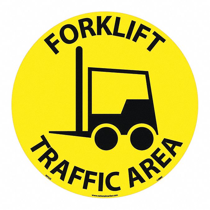 Forklift Traffic Area Walk On Floor Sign Grainger