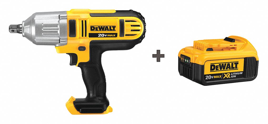 DEWALT 1/2" Cordless Impact Wrench, 20.0 Voltage, 400 ft.lb. Max