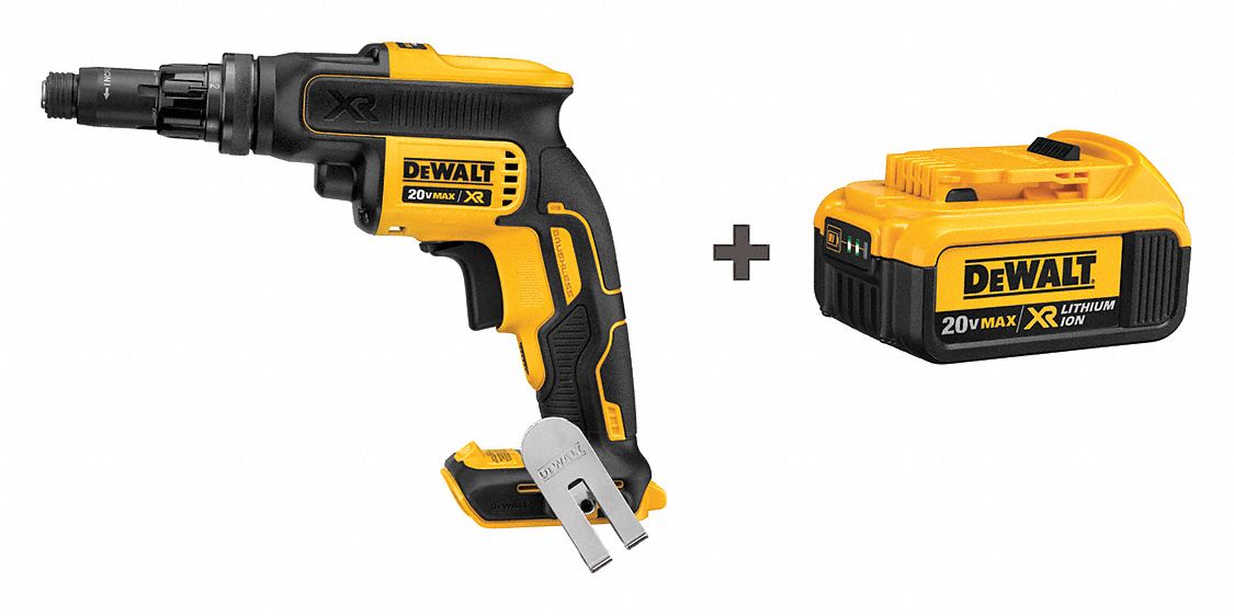 DEWALT 1/4" Hex Cordless Screwgun Kit, 20.0 Voltage, Battery Included