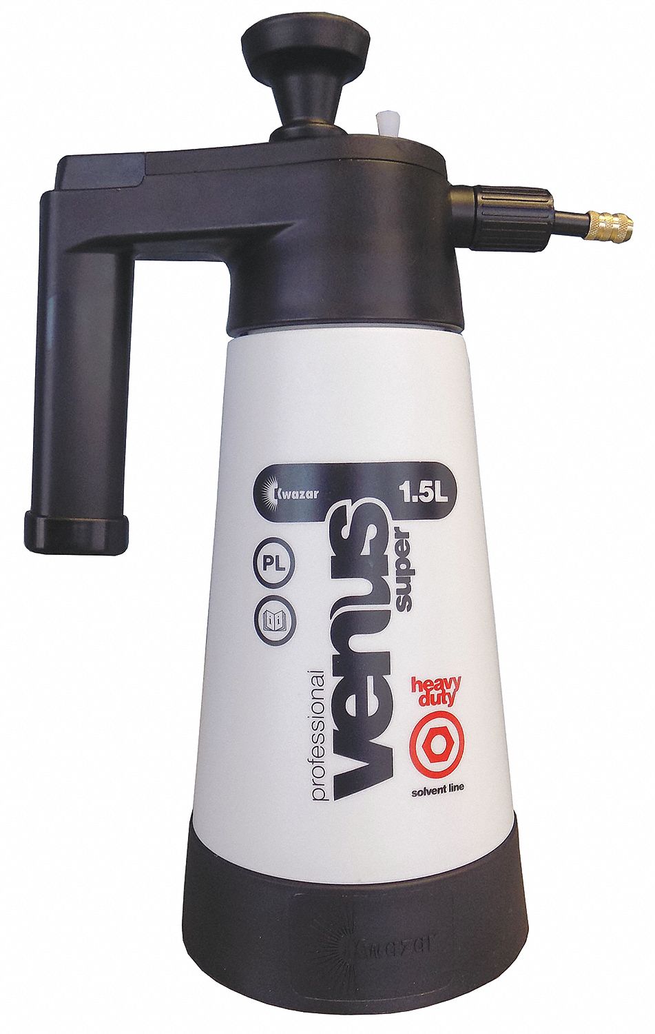 KWAZAR Compressed Air Spray Bottle, 1.5 L, White, Professional Heavy