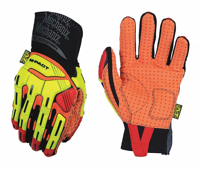 MECHANIX WEAR Impact Resistant Gloves, D30® Palm Material, S, Yellow